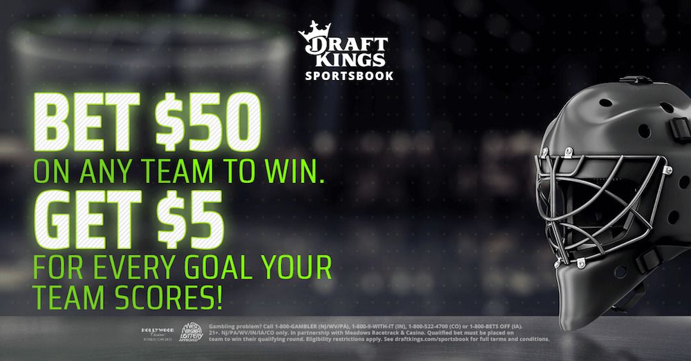 NHL DraftKings Promo Bet 50 and get 5 for every goal scored